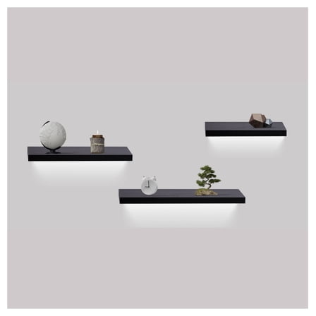 Floating Shelves 31.5" Wall Mounted Wood Shelves for Bathroom, Bedroom, Living Room, Kitchen, Hanging Shelf for Books/Storage/Decor with Invisible Brackets, Maple