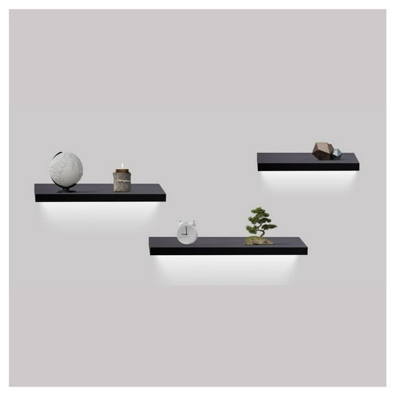 Floating Shelves 31.5" Wall Mounted Wood Shelves for Bathroom, Bedroom, Living Room, Kitchen, Hanging Shelf for Books/Storage/Decor with Invisible Brackets, Maple