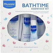 Mustela Baby Bathtime Essentials Gift Set, Natural Baby Skin Care, 4 Items