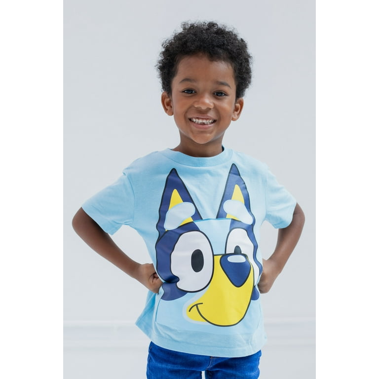 Bluey Little Boys 3 Pack T Shirts Toddler to Big Kid