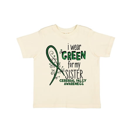 

Inktastic I Wear Green for my Sister- Cerebral Palsy awareness Gift Toddler Boy or Toddler Girl T-Shirt