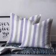 thumbnail image 2 of Purple Grey Stripe 16x16 Pillow Covers Set of 2, Modern Farmhouse Vertical Striped Throw Pillow Covers Decorative Couch Cushion Case, Microfiber Square Pillowcases for Bedroom Car Living Room, 2 of 7
