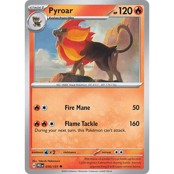 Pokemon Prismatic Evolutions Uncommon Pyroar #16