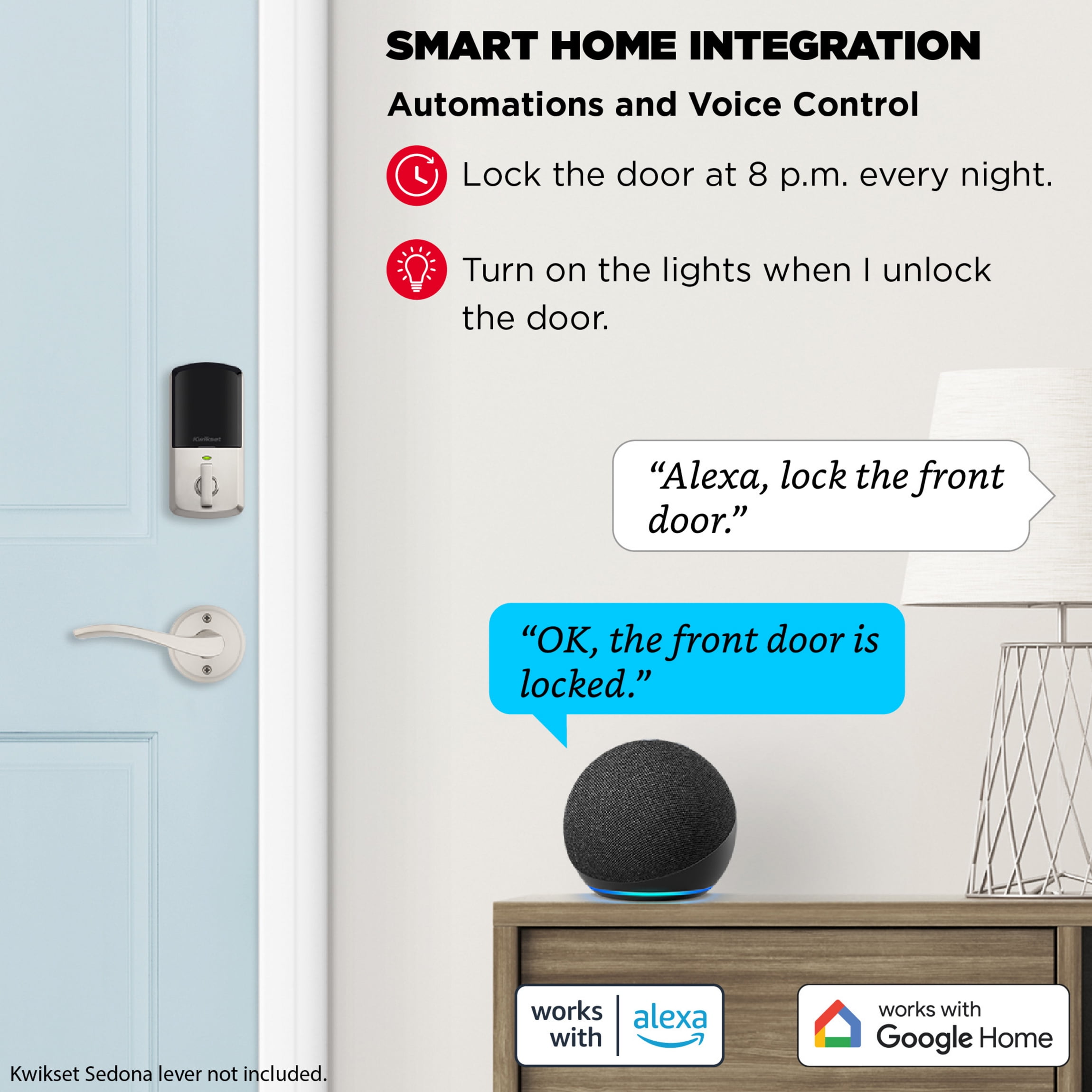 Kwikset Halo KeyPad Wi-Fi Smart Lock Deadbolt Hardware Lock with Smartkey Satin Nickel and Black