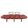 thumbnail image 3 of Mushroom Futon Couch, Autumn Pattern with Amanita Muscaria Psychedelic Food Forest Woodland, Daybed with Metal Frame Upholstered Sofa for Living Dorm, Loveseat, Burnt Sienna Red White, by Ambesonne, 3 of 4