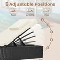 thumbnail image 2 of LOGYAT 3 Piece Outdoor Wicker Chaise Lounge Set, 2 Oversized Reclining Chaise Chairs Matching Side Table, Patio Lounger with Washable Cushions, White, 2 of 4