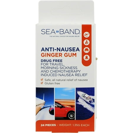 Sea-Band Anti-Nausea Ginger Gum (24 Pieces) (Best Medication For Seasickness)