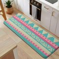 thumbnail image 5 of Pink and Blue Triangle Pattern Kitchen Rug Mat,Kitchen Runner Rugs Non Skid Washable,Decorative Kitchen Floor Mats for Kitchen,Sink,Laundry,17"x47.2", 5 of 7