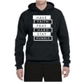 thumbnail image 2 of Wild Bobby, Have Faith Pray Hard Stay Humble Inspirational/Christian Unisex Graphic Hoodie Sweatshirt, Black, Small, 2 of 6
