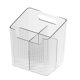 thumbnail image 5 of Caja de almacenamiento para baño, contenedor de almacenamiento, diseño de rejilla dividida, organizador transparente para el hogar Blanco, 5 of 8