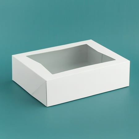 Cake Box - Small 1/4 Sheet - 14x10x4- Window 6ct