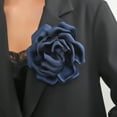 thumbnail image 4 of Fashionable Fabric Badge Rose Flower Brooch for Women Handcrafted Lapel Pin Sophisticated Corsage Badge Accessory, 4 of 9