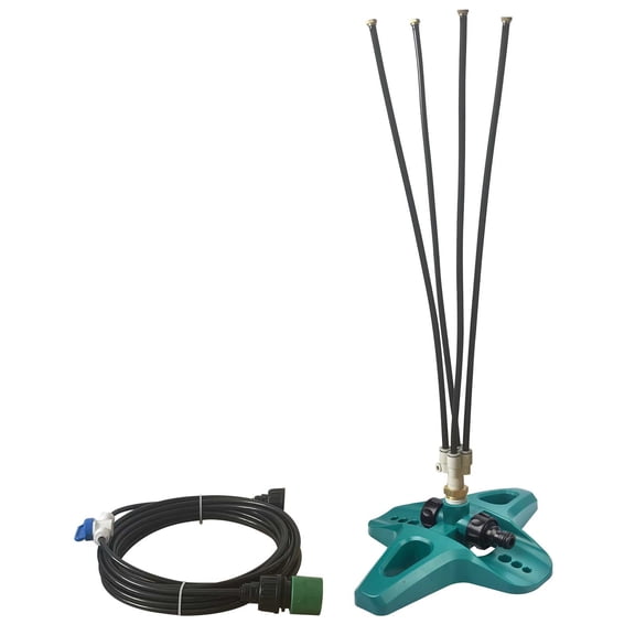 Zmeidao Misters with 4 Spray Nozzles for Outside Patio, Standing Misting System for Outside Patio Portable Mist for Patio Garden Watering and Backyard Garden Pool
