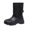 Black, variant on EKVAHL Women's Waterproof Winter Snow Boots, Nylon Adjustable Strap Arch Support Boots, Sole Outdoor Ski Cold Weather Boots Black