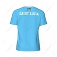 thumbnail image 4 of Exclusive design Saint Lucia Flag Grain 3D Printed Men For Running Bike Soccer Tennis Fitness Sports tshirt Mesh Short T-shirt, 4 of 17