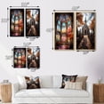 thumbnail image 4 of Designart "Glass Windows Church Stained wall decor II" Church Framed Wall Art Set Of 2 - Multi-Color Spiritual Framed Wall Art Set Of 2, 4 of 6