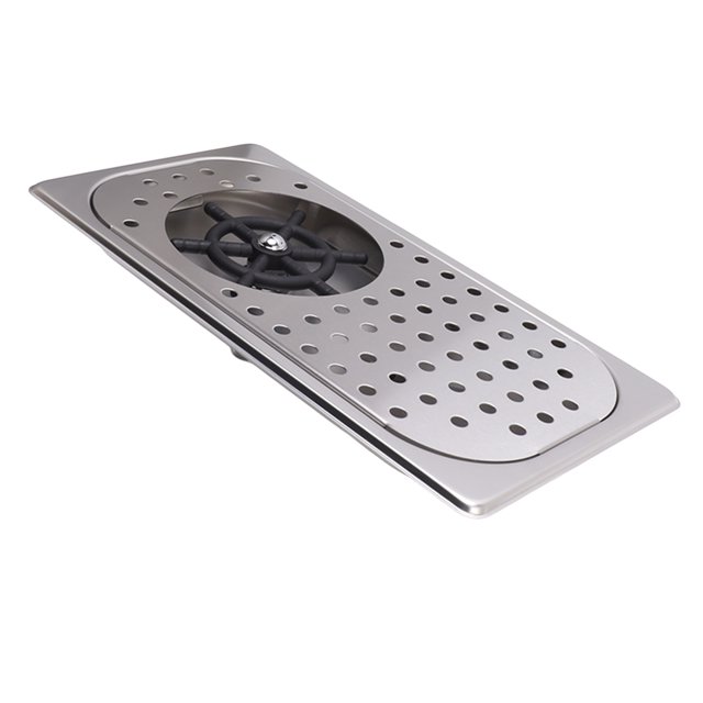 Rinceur de Pichet, Rinceur d'Évier en Verre Intégré Lavage à Haute Pression Facile à Installer Rinçage Multi-Angle en Acier Inoxydable 304 avec Bac d'Égouttement pour Bar
