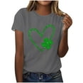 thumbnail image 1 of Mujeres Manga Corta de Verano Tops Impreso Sudadera Casual, Cuello Redondo Blusa Ligera para la Primavera Y el Verano, 1 of 4