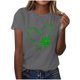 thumbnail image 1 of Mujeres Manga Corta de Verano Tops Impreso Sudadera Casual, Cuello Redondo Blusa Ligera para la Primavera Y el Verano, 1 of 4