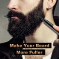 thumbnail image 3 of Crayon à barbe 2 en 1 pour homme, résistant à l'eau, 4 pointes, longue durée, avec brosse à barbe, noir, 3 of 4