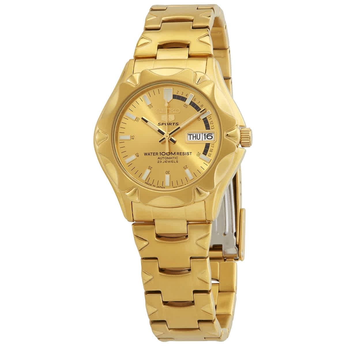 druk Verslinden salto Seiko 5 Automatic Gold Dial Men's Watch SNZ450J1 - Walmart.com