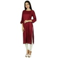 thumbnail image 6 of Bimba Women Custom Kurta Designer Kurti 3/4 Sleeve Formal Casual Tunic Blouse, 6 of 7