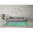 thumbnail image 3 of Ahgly Company Indoor Rectangle Oriental Light Blue Traditional Area Rugs, 7' x 9', 3 of 4