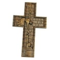 thumbnail image 3 of Escultura de Jesús para capilla de iglesia, adorno cristiano de madera tallado a mano para colgar 25 cm x 15 cm x 18 cm, 3 of 9