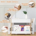 thumbnail image 4 of Kids Table and Chair Set - 4 in 1 Wooden Activity Table & 2 Chairs, Storage Drawer, Detachable Tabletop, for Drawing, Reading, Crafts, Art, Homework, 4 of 6