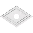 thumbnail image 1 of Ekena Millwork CMP24X16DD-04000 4 in. ID x 8.5 in. Rectangle Diamond Architectural Grade PVC Contemporary Ceiling Medallion, 1 of 1
