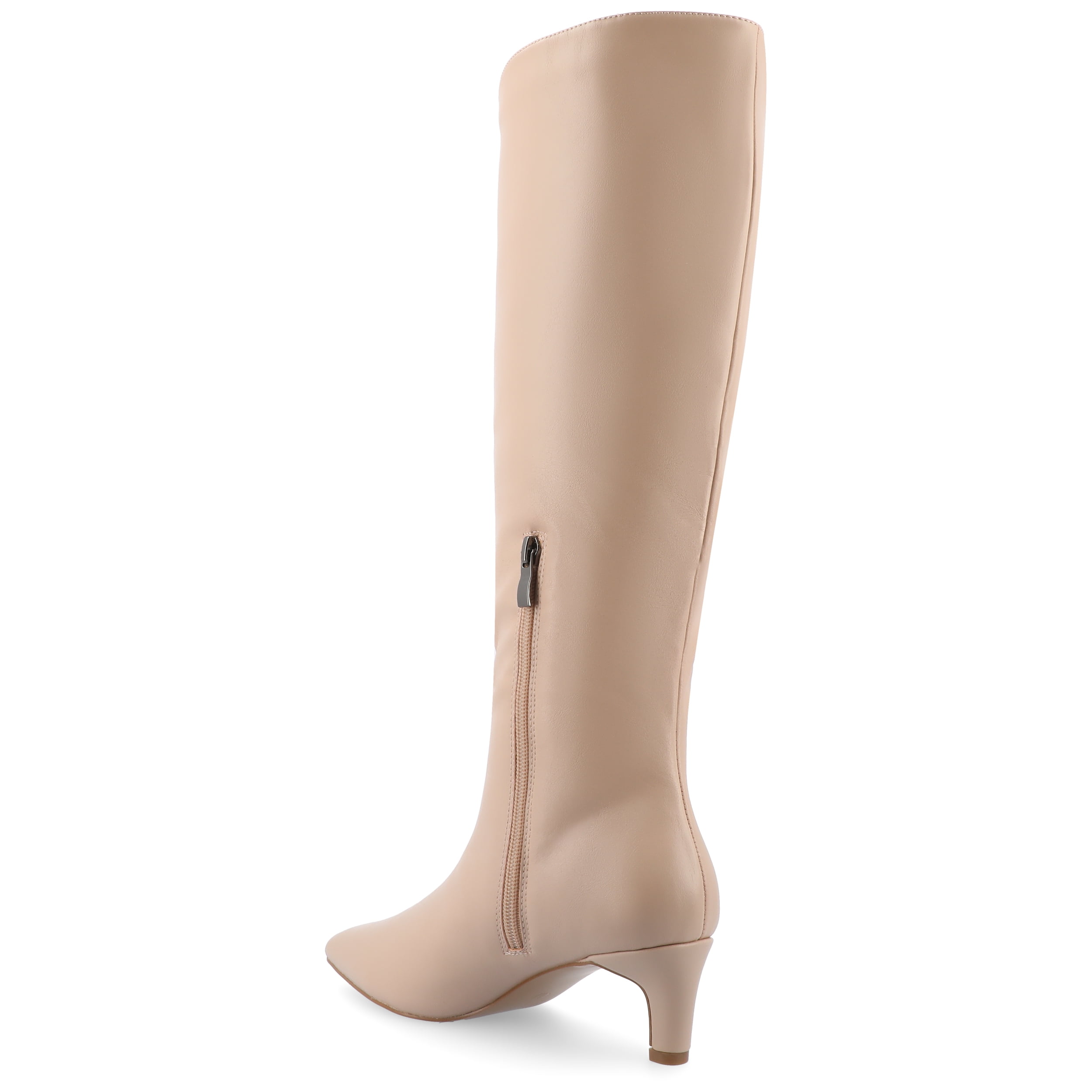 Journee Womens Tullip Tru Comfort Foam Wide Width Wide Calf Kitten Heel Pointed Toe Boots