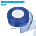 thumbnail image 2 of Uxcell 1.6 Inch Organza Ribbon 100 Yard Gift Wrapping Ribbon Grey Blue, 2 Roll (50Yard/Roll), 2 of 6