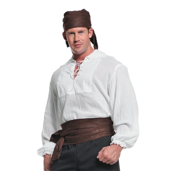 UNDERWRAPS Men's Pirate Halloween Shirt - Renaissance Outfit for Men, LARP Events, Cosplay Events, Outfits for Halloween Parties