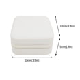 thumbnail image 3 of Mini Jewelry Travel Case  Small  Portable Organizer Portable Display Storage Box For Rings Earrings Necklaces Gifts White, 3 of 6