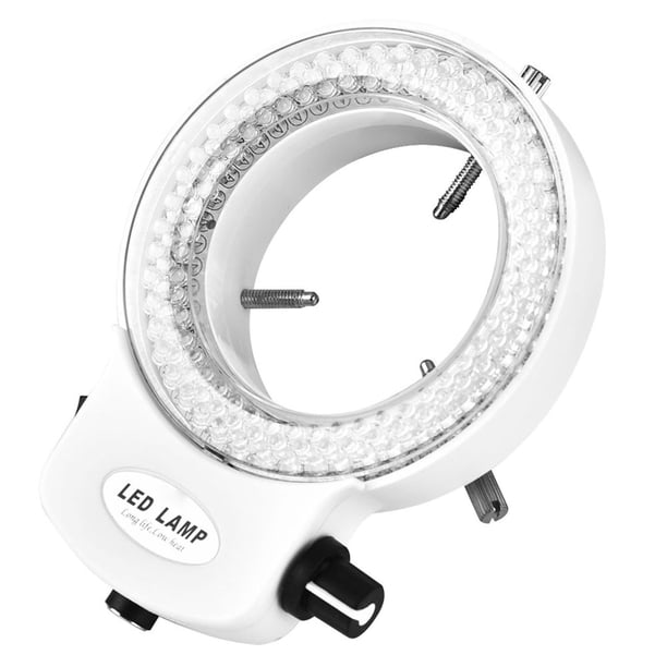 Lámpara De Luz De Anillo LED Para Microscopio, Lámpara De Anillo De Cámara 144 Cuentas LED Fuente De Luz Brillo Control Variable Ajustable Iluminación Sin Sombras
