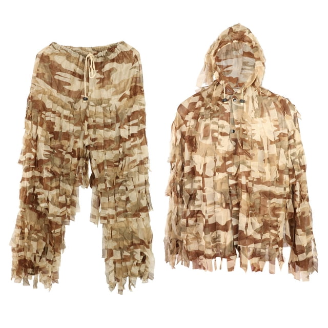 Traje Ghillie 3D Zulema Equipo de camuflaje R Disfraz Ropa de observación de aves Desierto