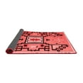 thumbnail image 2 of Ahgly Company Indoor Round Abstract Red Modern Area Rugs, 8' Round, 2 of 4