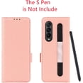 thumbnail image 2 of Compatible with Samsung Galaxy Z Fold 4 Wallet Case,Galaxy Z Fold 4 Case with S Pen Holder,Z Fold 4 5G Case with Card Slots Holder,Genuine Leather Flip Cover Case for Galaxy Z Fold4 (Rosegold), 2 of 14