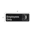 thumbnail image 2 of Excellante White on black 9 x 3 inch information sign with symbols - employees only, comes in each, 2 of 2