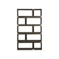 thumbnail image 6 of Bowery Hill Geometric Wood Bookcase in Distressed Gray, 6 of 7