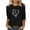 Black B, variant on Stamzod Oversized Graphic Tshirts for Women Summer Crewneck Basic Pullover Tops Loungewear Casual Loose 3/4 Sleeve T Shirts for Women Black B S