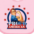 thumbnail image 4 of Inktastic Rosie Riveter Proud American Girls Baby Bib, 4 of 4