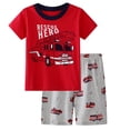 thumbnail image 3 of Boys Clothes Size 6/7 Baby Boys Summer Clothes 6 12 18 24 Month 2T 3T 4T Toddler Outfits Farm Tractor Waffle Knit Tshirt and Shorts Set, 3 of 6