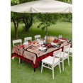 thumbnail image 3 of Outdoor Tablecloth with Umbrella Hole and Zipper, Roses Valentine's Day Rectangle Table Cloth 54x80 Inch Waterproof Tablecloth, Love Heart Truck Wooden Vintage Picnic Table Cover for Patio Camping, 3 of 7