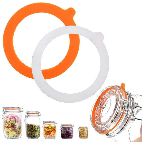 Zzxfth Ar Gaskets Easy To Replace Grade Friendly Portable Sealing Rings Leak Proof O Shape No Odor Lightweight Mason Jar Silicone Ring For Home