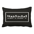 thumbnail image 1 of RYLABLUE Rectangl Throw Pillow Covers Nantucket Massachusetts Longitude And Latitude Customizable Pillowcases Polyester 20 x 30 Inch With Hidden Zipper Home Sofa Cushion Decorative Pillowcase, 1 of 1