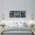 thumbnail image 4 of 3 Piece Blue and Gold Canvas Decor Motivational Quotes Wall Art Life Inspirational Positive Sign Saying Poster Painting Artwork Framed for Home Living Room Bedroom Decorations Framed, 4 of 6