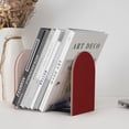 thumbnail image 6 of Lsque Maroon Printed Wood Bookends,Non-Skid Bookend for Shelves,Heavy Duty Support Bookends,Non-Slip Foam Pads for Office, Home, and Library,1 Pair, 6 of 8