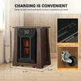 thumbnail image 2 of Towallmark 1500 Watts Electric Infrared Quartz Space Heater with Remote and 8 Heating Elements for Indoor Use, Overheat Protection, Thermostat, 3 Heat Modes, 2 of 10