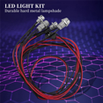 thumbnail image 3 of 4X 4 Lumières LED Kit 2 Blanc 2 Rouge pour 1/10 1/8 Redcat Axial SCX10 D90 RC Voiture, 3 of 9